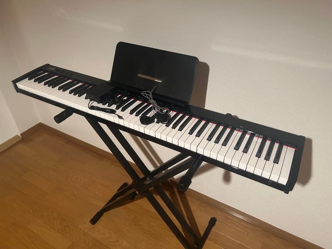 88鍵 電子ピアノ 折りたたみスタンド付き