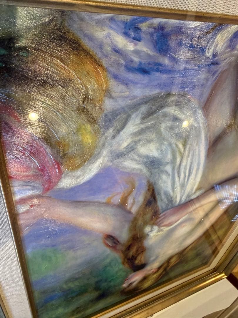 長い髪の浴女 水浴する長い髪の女性 複製画 ルノワール 絵画 複製画