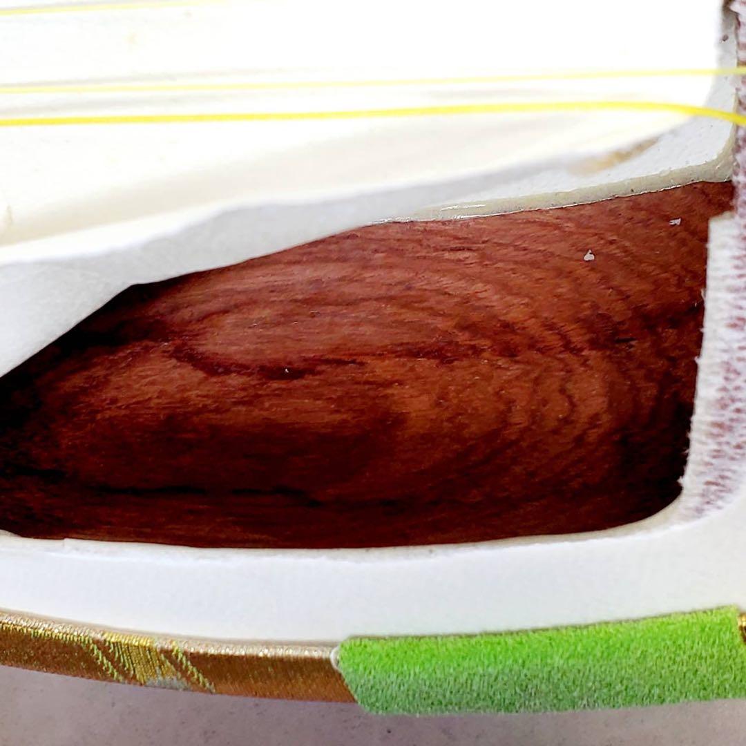 ジャンク 津軽三味線 東さわり 丸打胴 犬皮 中棹 紫檀 三つ折り ハードケース