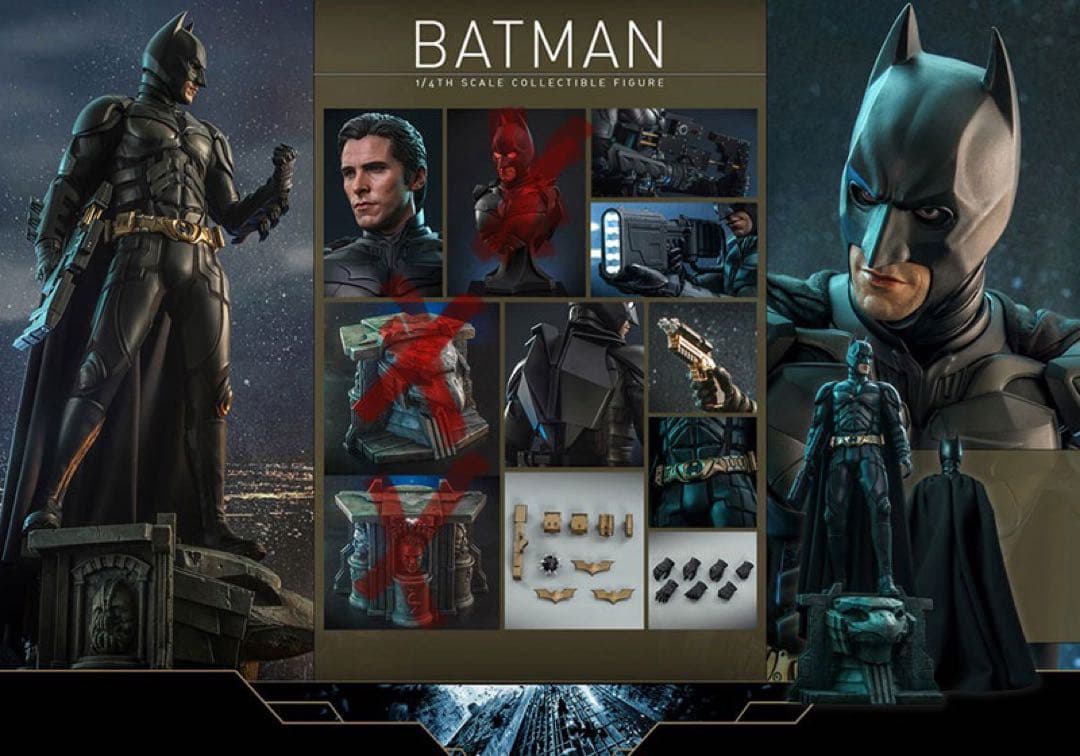 ホットトイズ 1/4 クォータースケール　トリロジー　バットマン　HOTTOYS