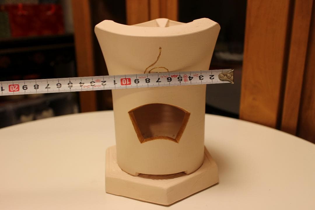 白泥　涼炉　 六角形ベース付き