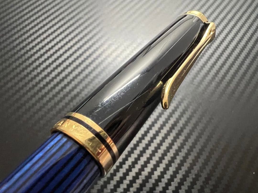 ペリカン スーベレーン M800 万年筆 青縞 B 太字 PF刻印