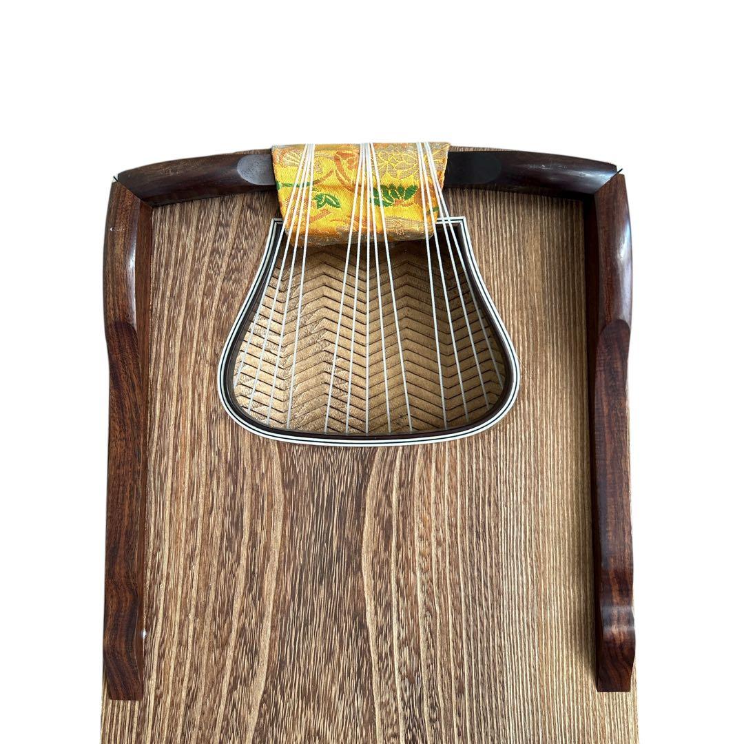 今*つ様 【琴 13弦】綾杉彫 くり甲 蒔絵 秀一刀 彫金 演奏会用