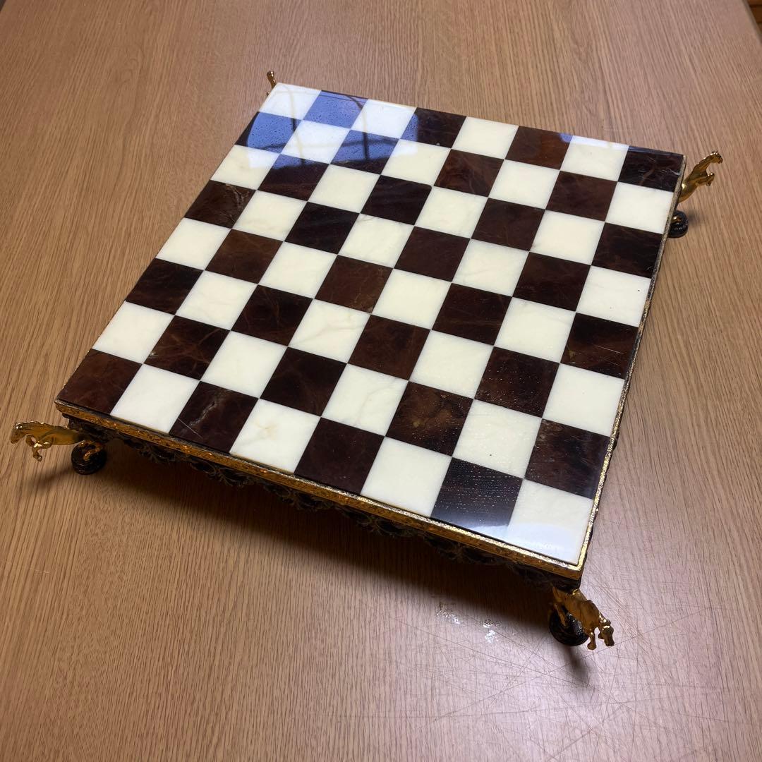 大理石　イタリア製 ヴィンテージ チェスセット