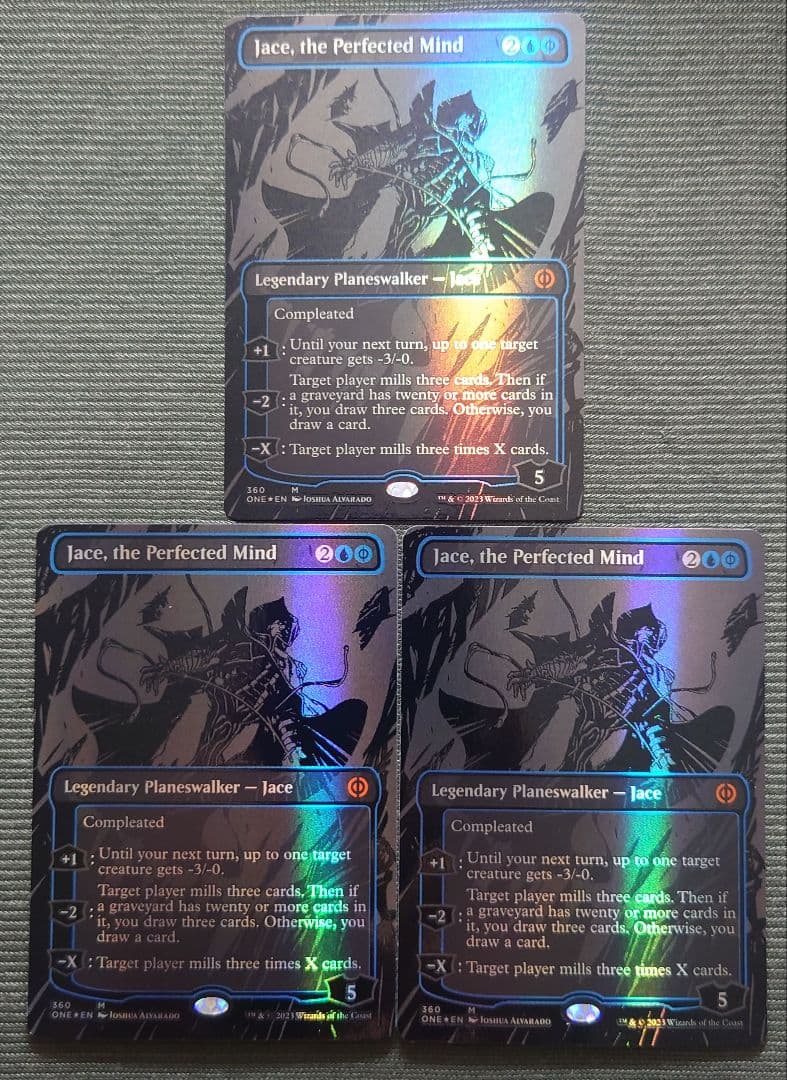 mtg 稀少 3枚セット オイルスリック FOIL 完成化した精神ジェイス