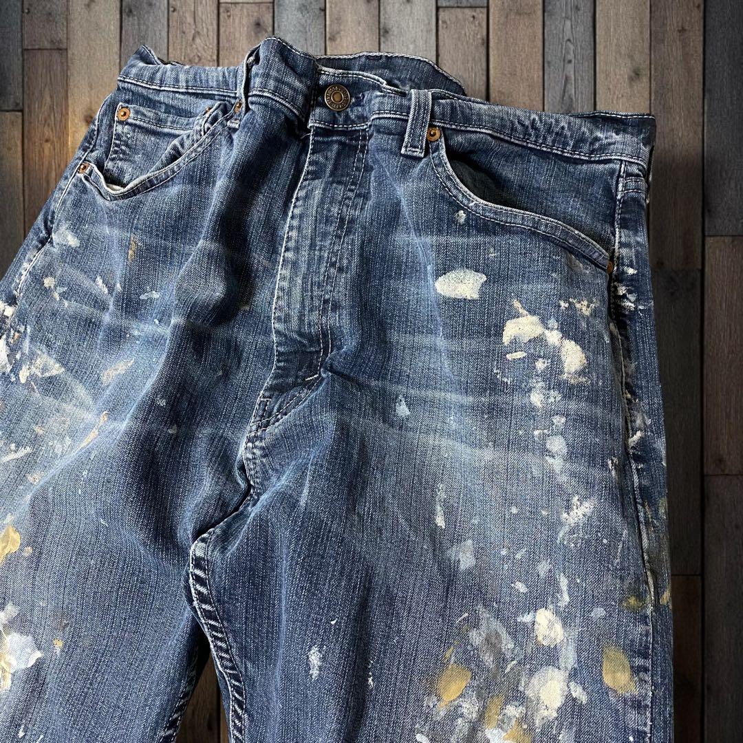 t*m様 Levi'sリーバイス 505 ストレート ペイントデニム ジーンズW