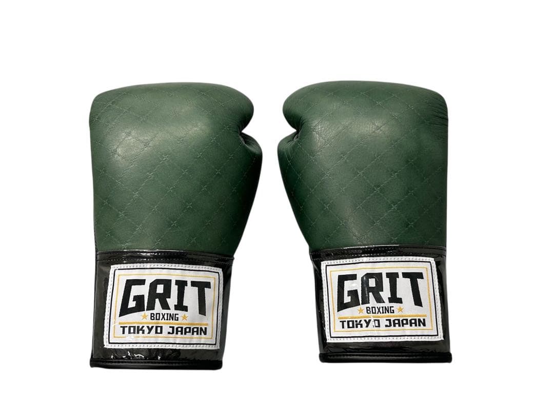 GRIT LACE UP GLOVE DARK GREEN JAPAN 本革製