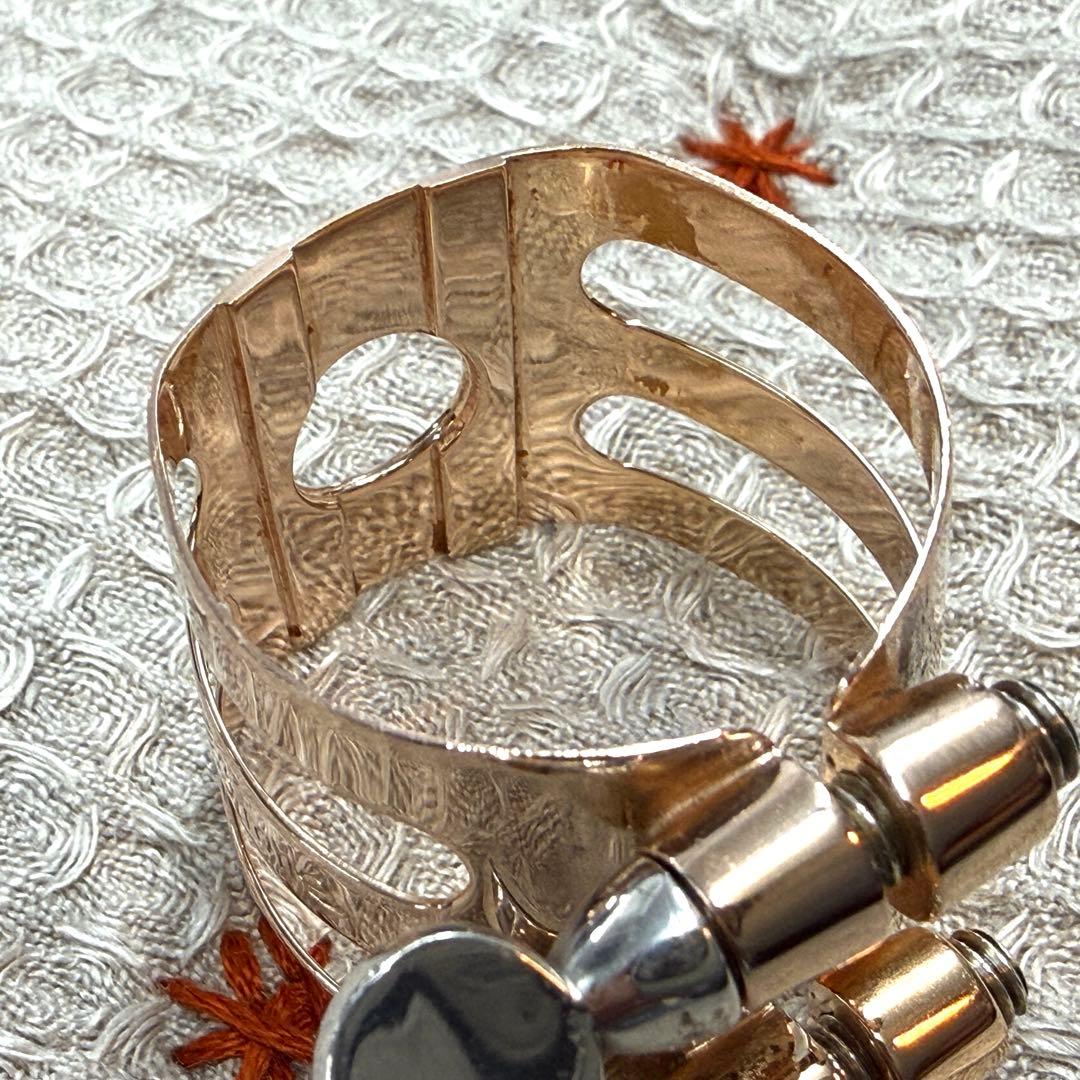 Wood Stone 総銀製PGP アルトサックスリガチャー Meyer用