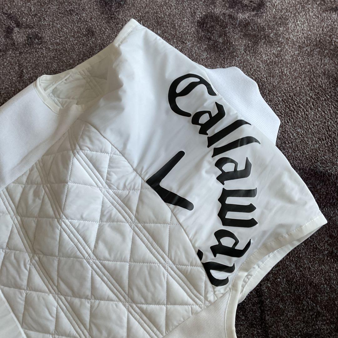 Callaway レディース ノースリーブ中綿ワンピース ホワイト　ＬＬ