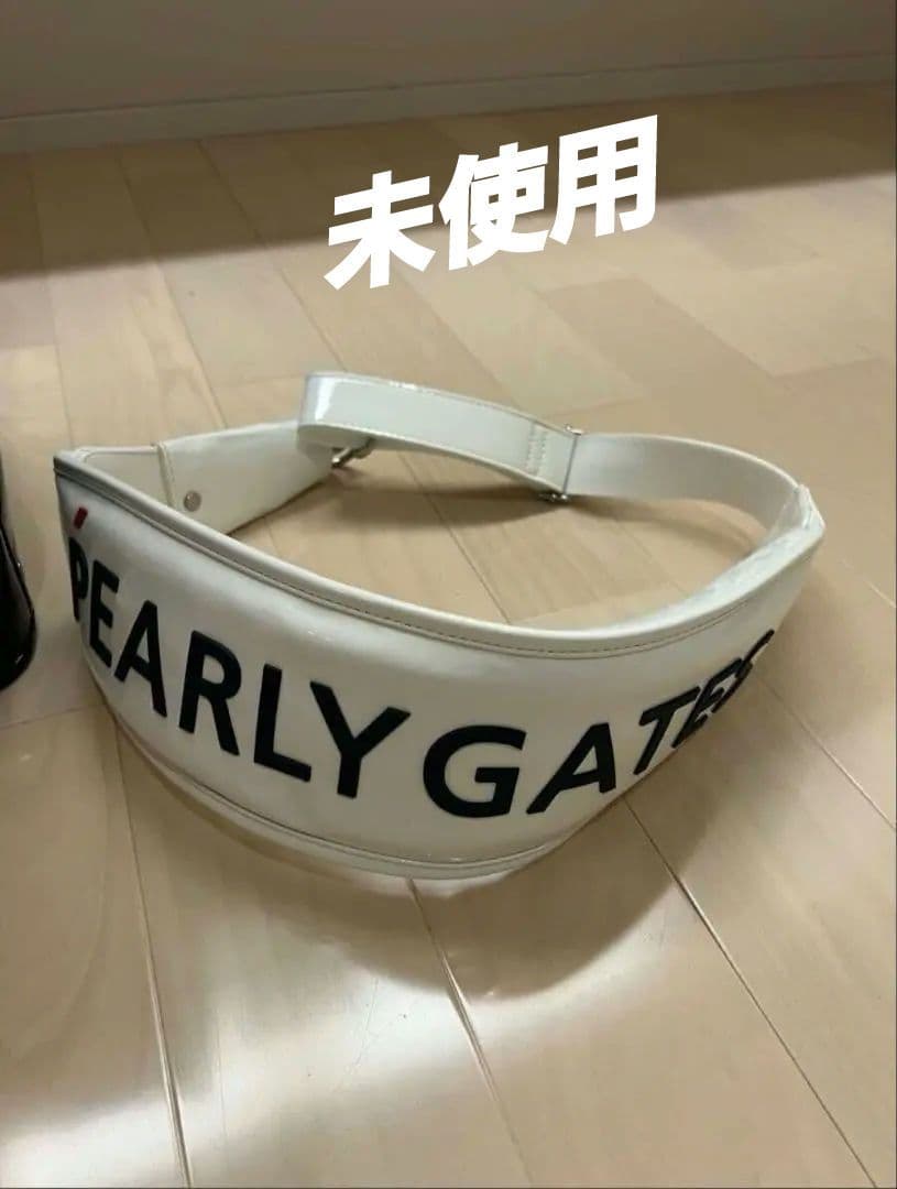 美品 正規品 パーリーゲイツ キャディーバッグ 9.0型 エナメル ネイビー