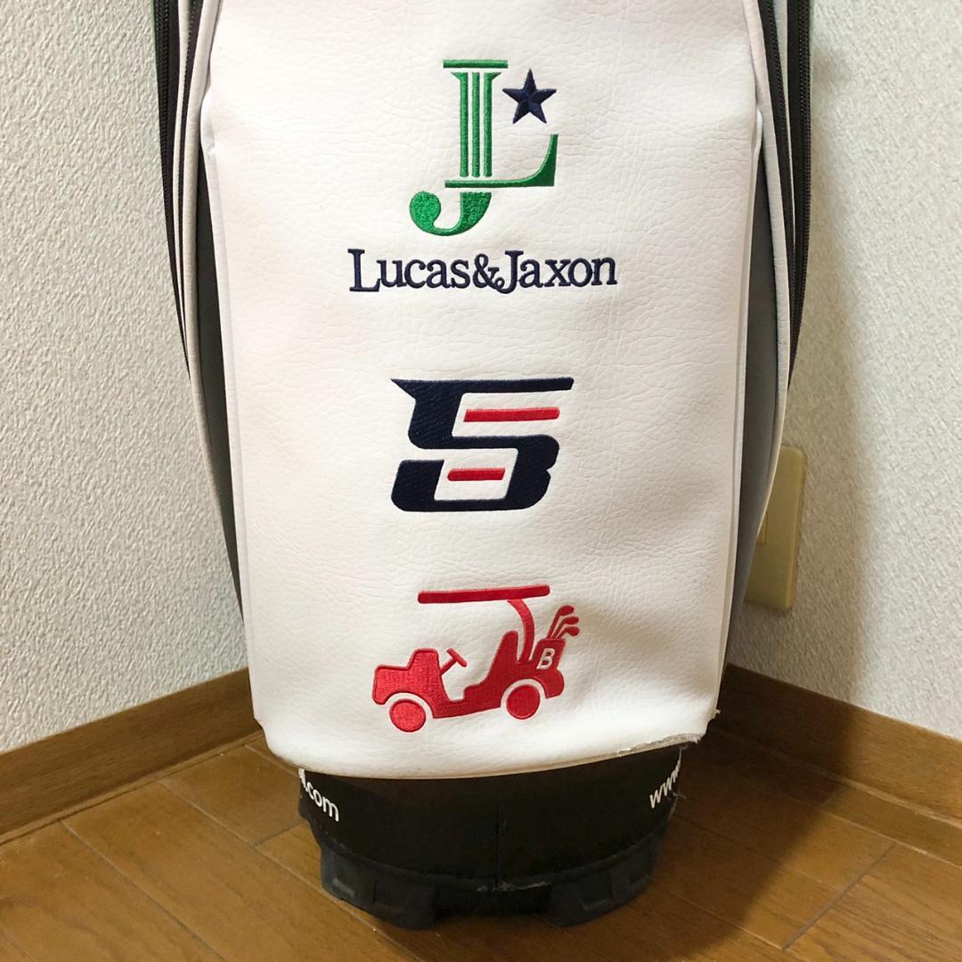 BEAMS GOLF キャディバッグ ホワイト/グリーン カート 5分割