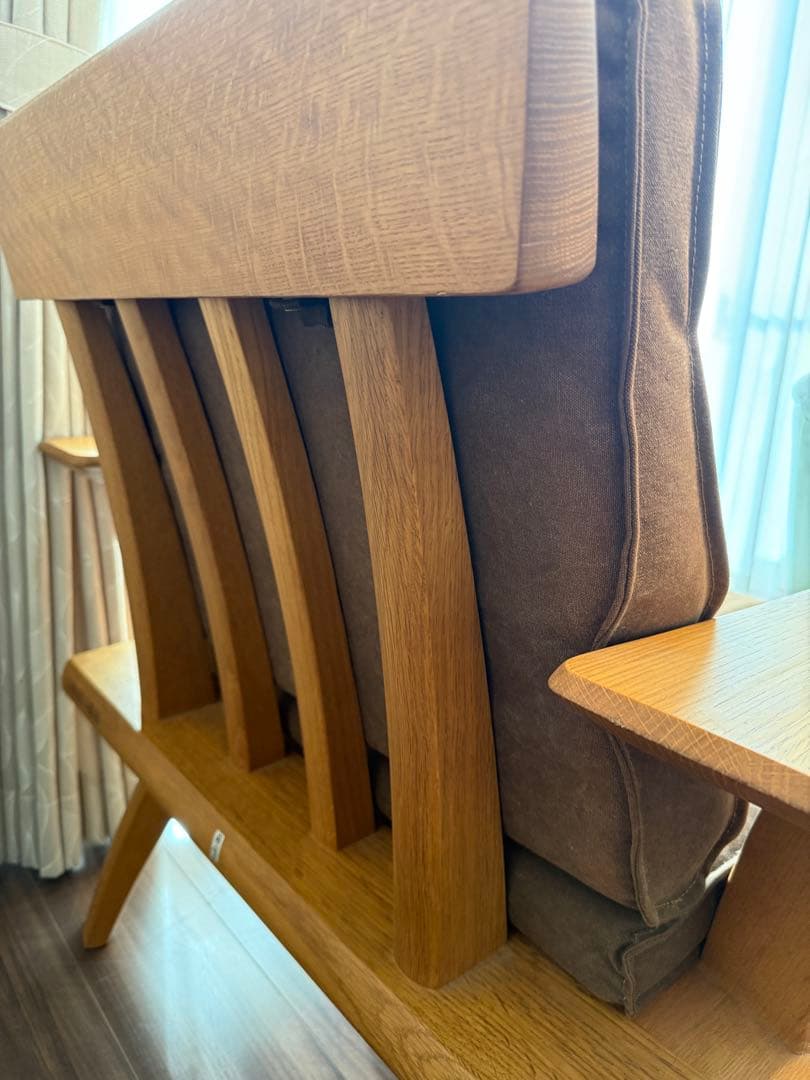 円空 高級 ラウンジチェア アームチェア 座面付き 希少 ローチェア1Pソファ