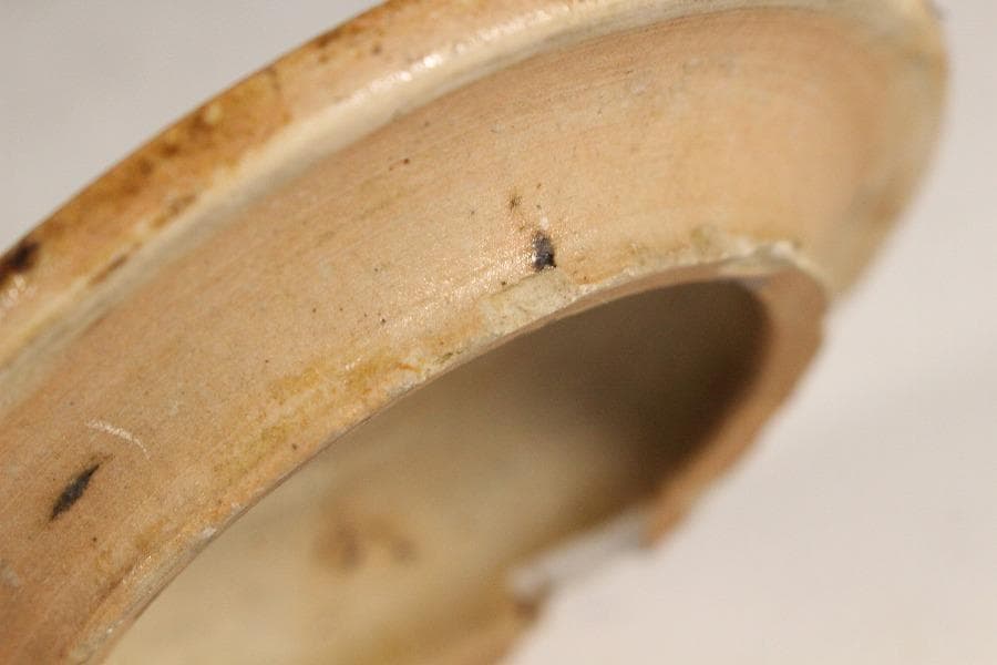 古美術 李朝 黒高麗 面取 蓋壷(K-A652)