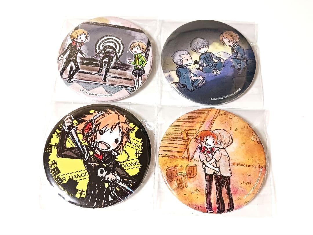 ペルソナ4 ゴールデン P4G グラフアート 缶バッジ 主人公 陽介 千枝