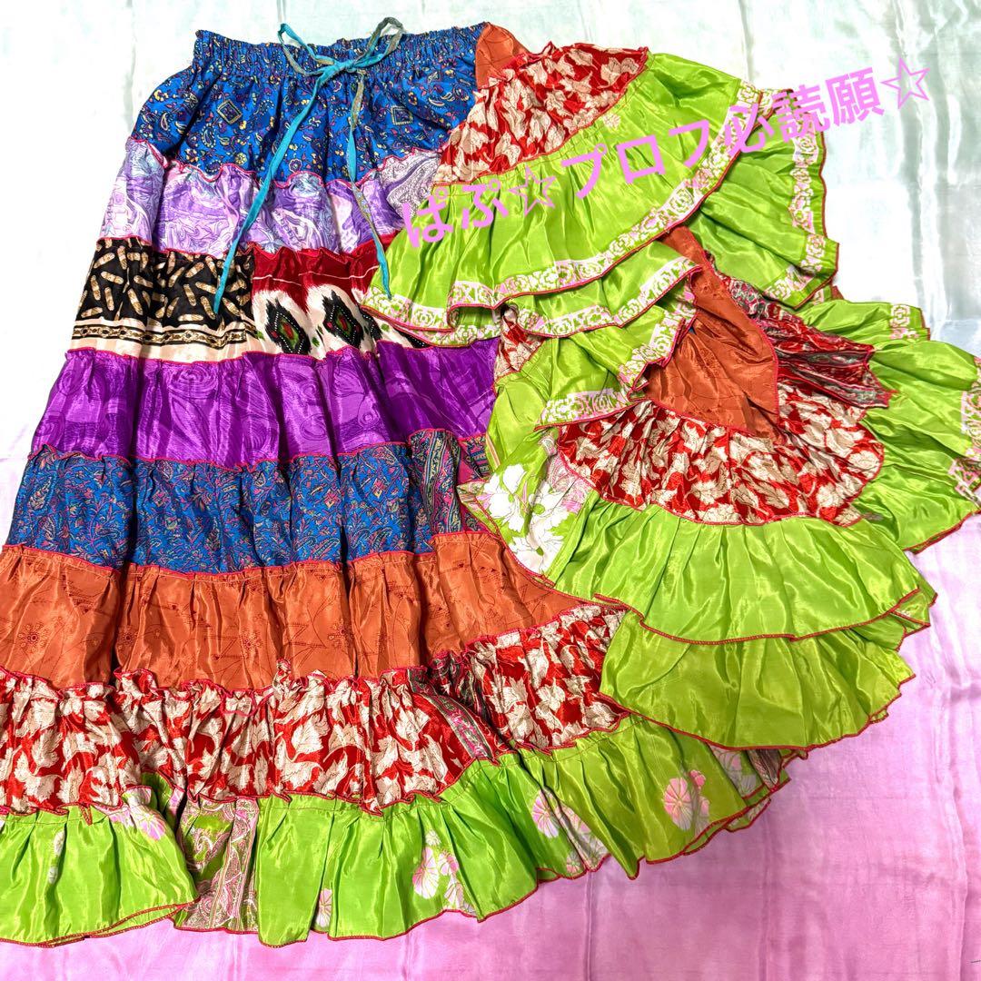 年末SALE‧✧̣̥̇‧25ヤード‧✧̣̥̇‧ガラムガラム★ジプシースカート★ベリーダンス★