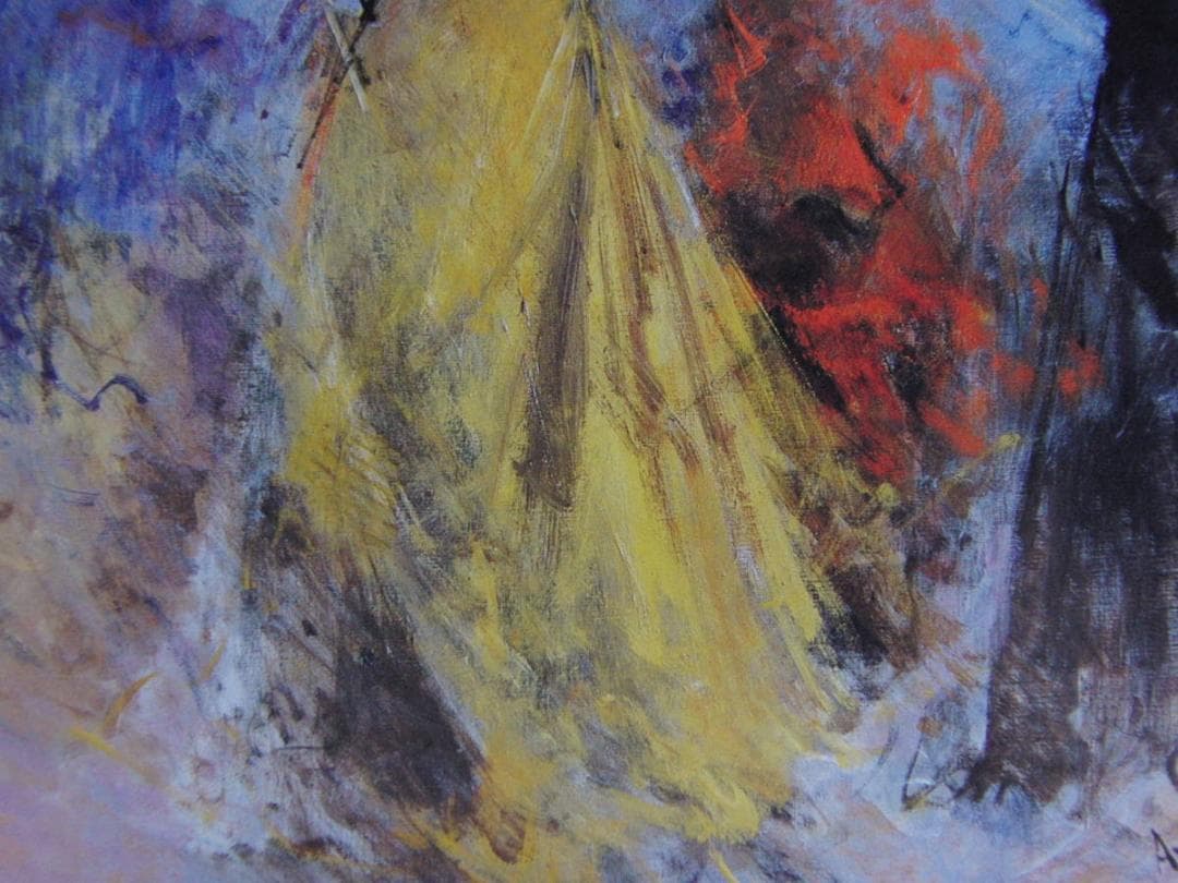 関綾子、【フラメンコ】、希少な額装用画集より、新品額装付