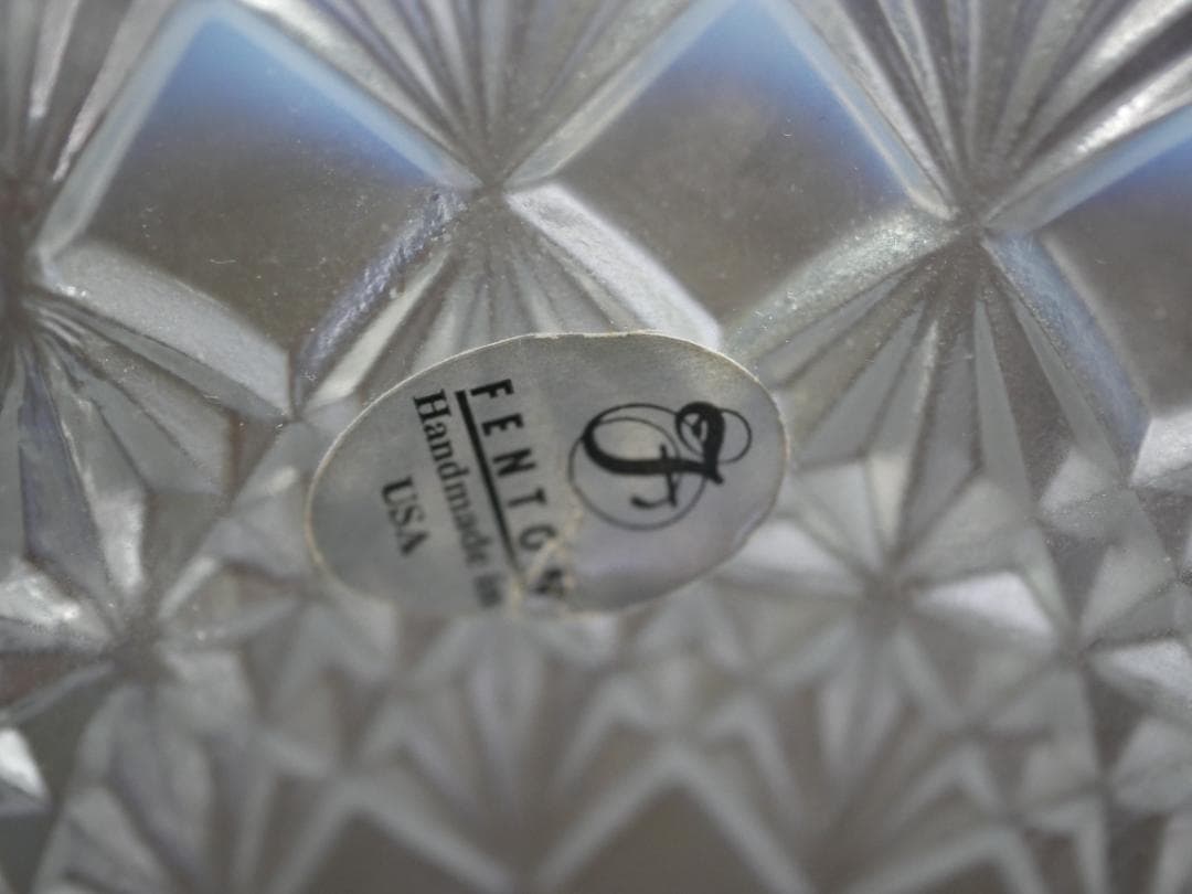 フェントン ピンククレスト Cut & Block オパールセントコンポート