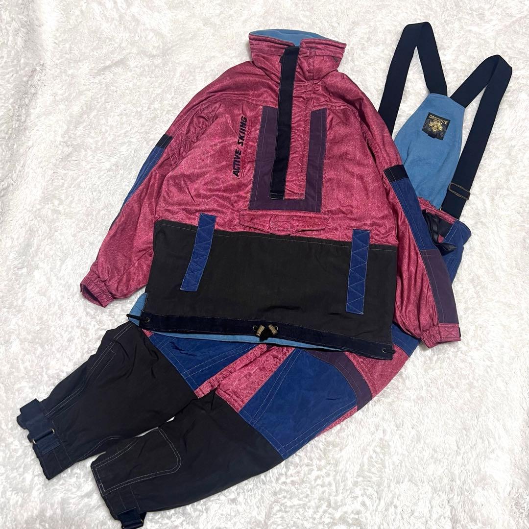 DESCENTE スノーウェア　ハーフジップ　スキーウェア　セットアップ