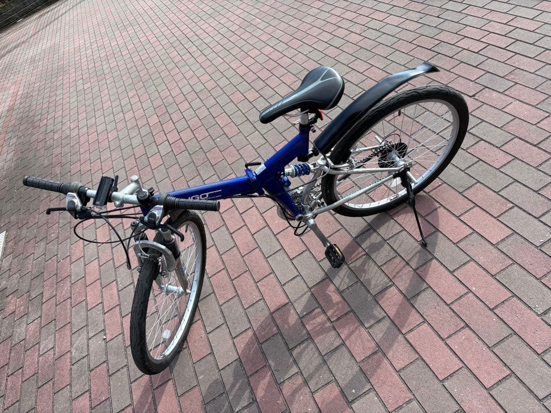 新品タイヤ・フルサス・折り畳みマウンテンバイク(26㌅)お届け出来ます。引取可能