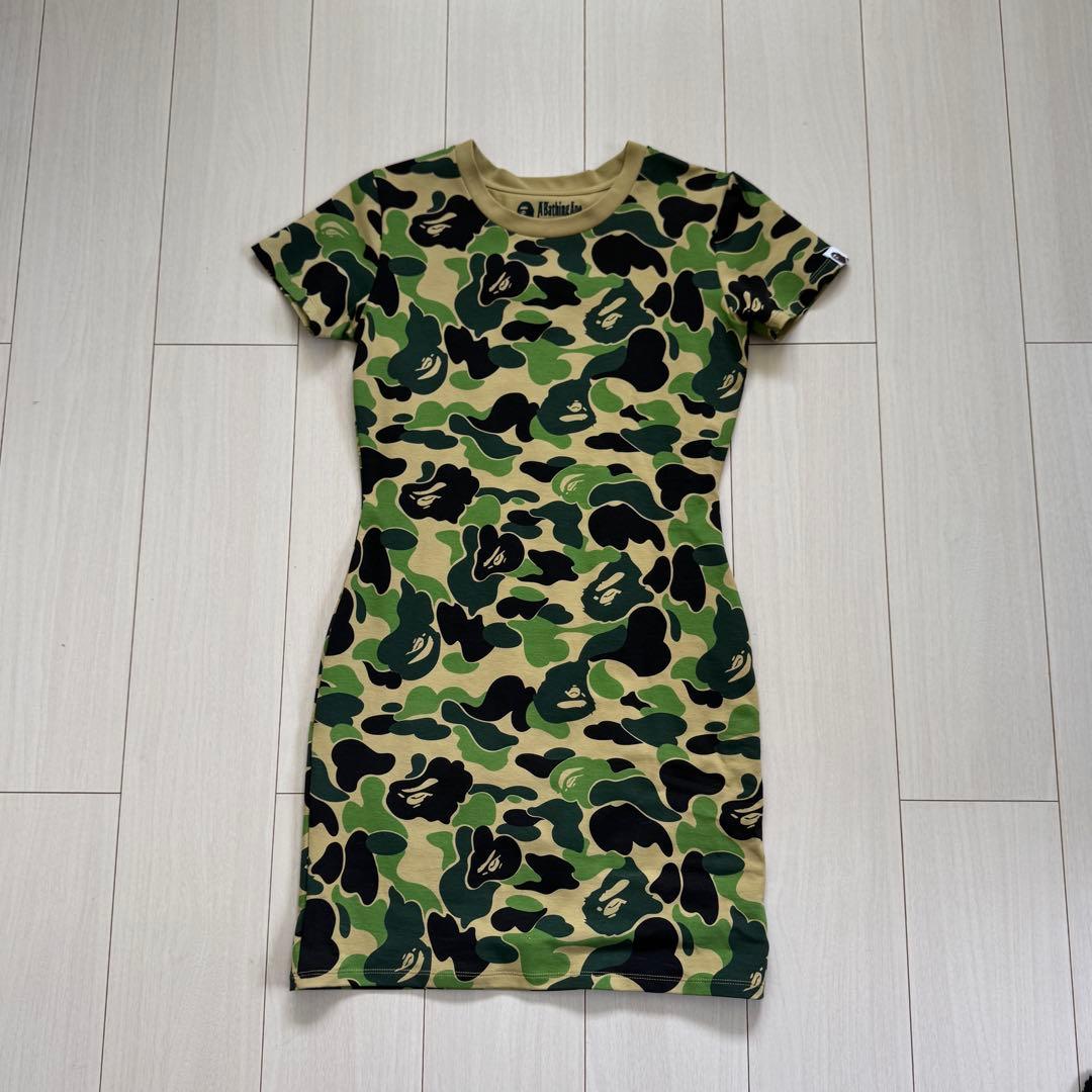 A BATHING APE 迷彩柄ミニワンピース 半袖