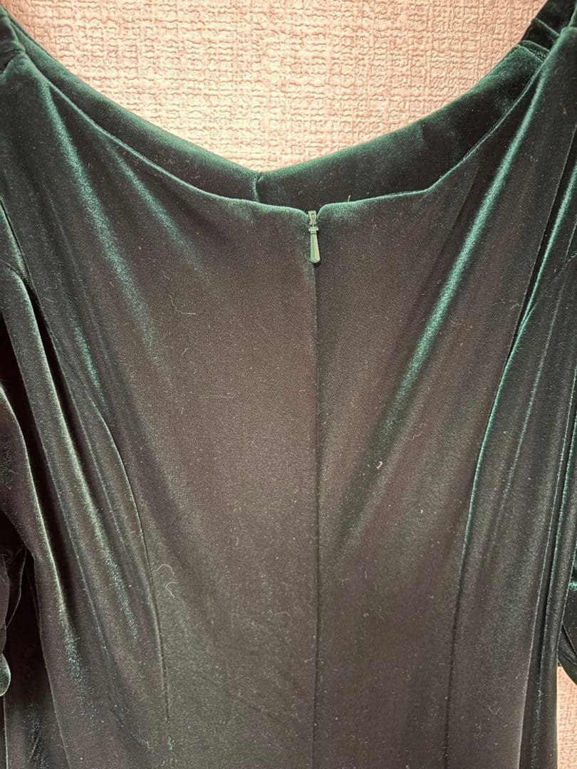 uino!☆ハワイ発ブランドダークグリーンフラダンス用ベロアドレス