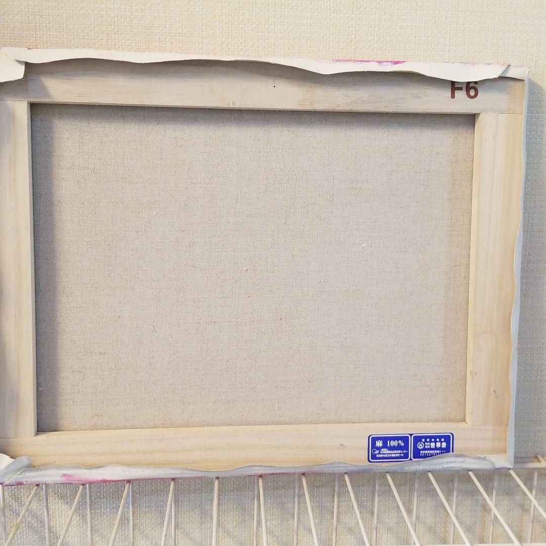 油絵　専用　お花の模様がある鳥の親子