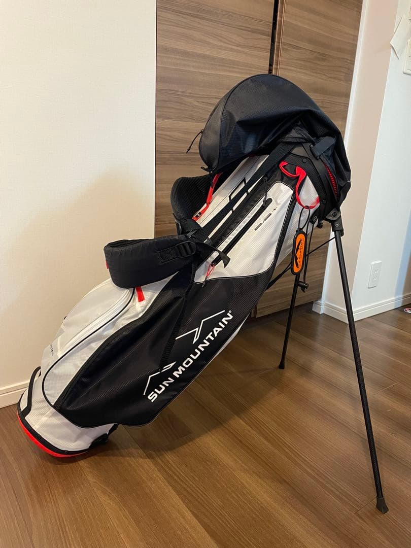 SUN MOUNTAIN スタンドバッグ ホワイト/ブラック/レッド