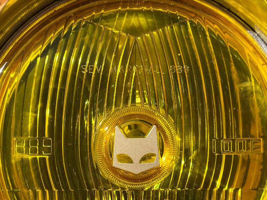 マーシャル 889 ヘッドライト　イエロー　メッキ　ブラック　2個　ライトケース