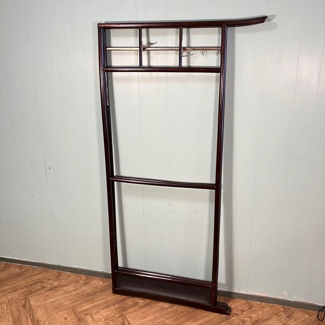 【昭和レトロ】衣桁　衣紋掛け　着物掛け　スズメ模様