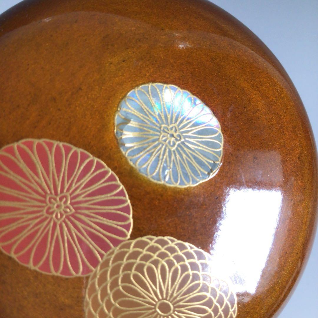 Ｐ３９０　棗　『二代　佐野長寛作』『即中斎　書付』『溜塗』『中棗』　共箱　茶道具