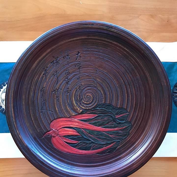 高橋晥山作白菜之図丸善5人前