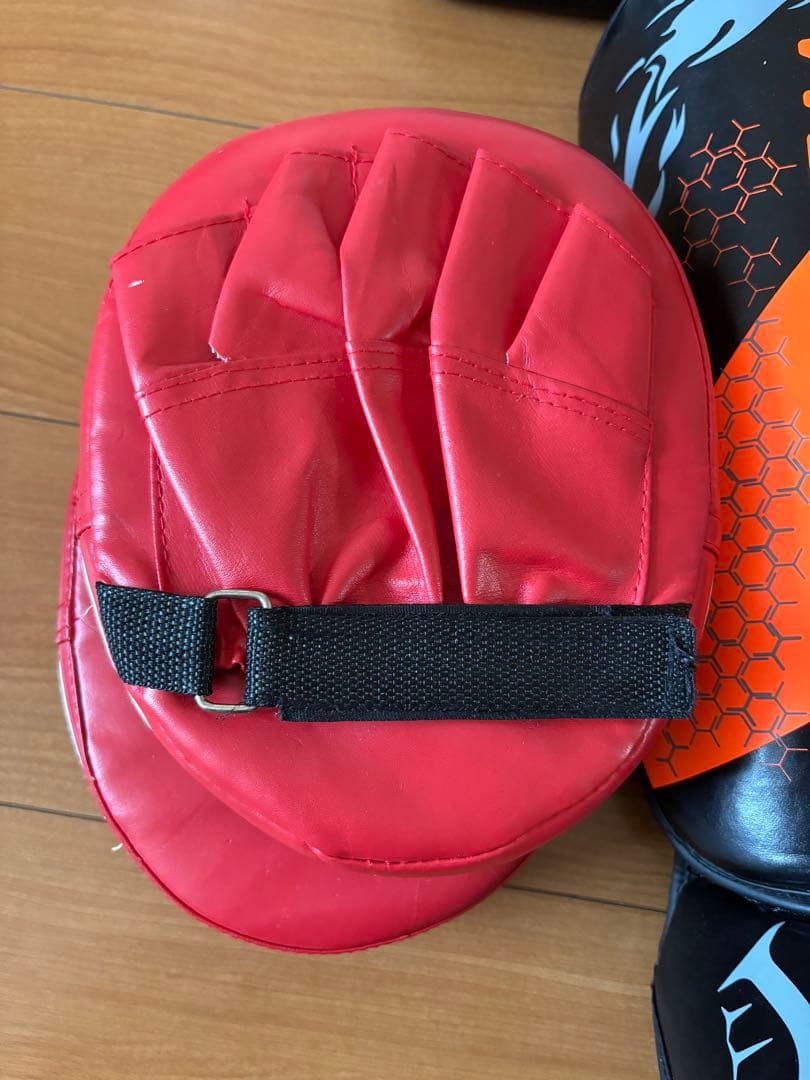 極真空手　フルコンタクト空手　キックボクシングパンチングミット オレンジ格闘技