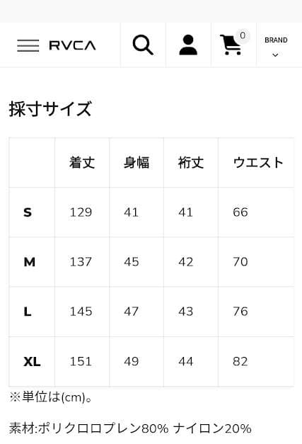 M！新品◆RVCA ウェットスーツ 2/2 CHEST ZIP シーガル◆