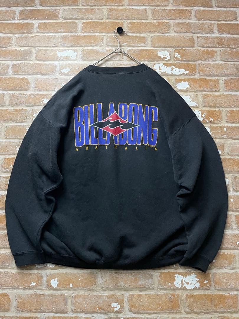 90s BILLABONG ビラボン　スウェット　バックプリント　黒　y2k