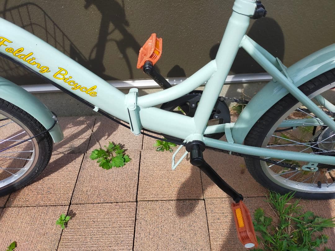 折りたたみ自転車　20インチ　シマノ6段変速　 ミントグリーン　2025年