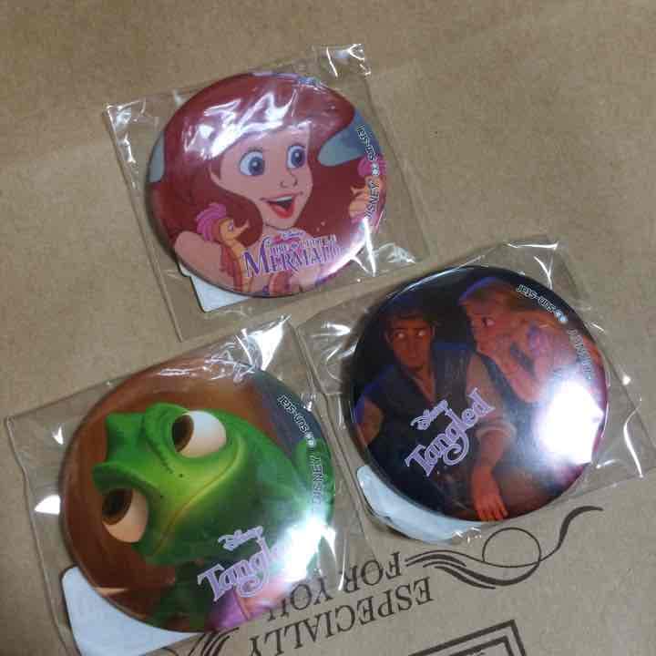 塔の上のラプンツェル リトルマーメイド ディズニー 缶バッジ 缶バッヂ パニカム