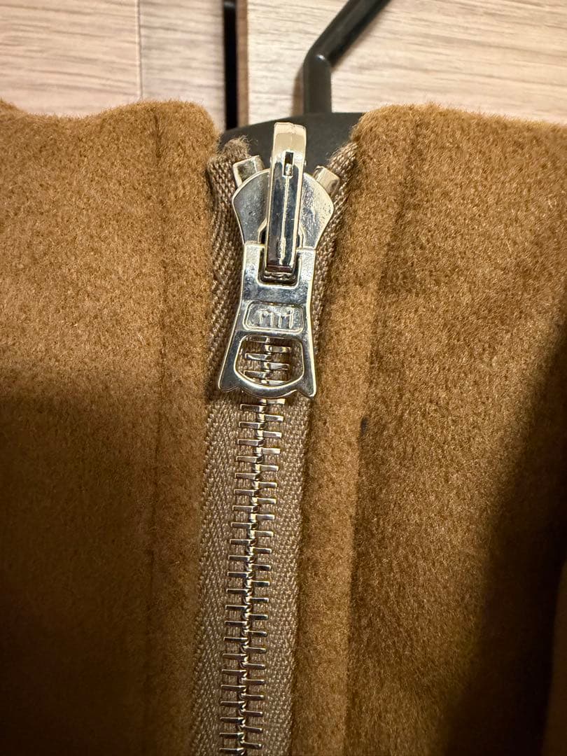 MARKAWARE カシミヤダウンジャケット ブラウンカーキ