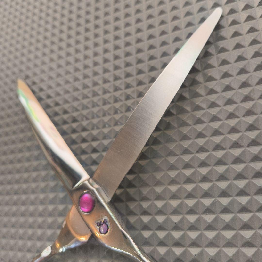 ほぼ美品 pio 犬用トリミングハサミ シルバー ニチドウ 7インチカーブ