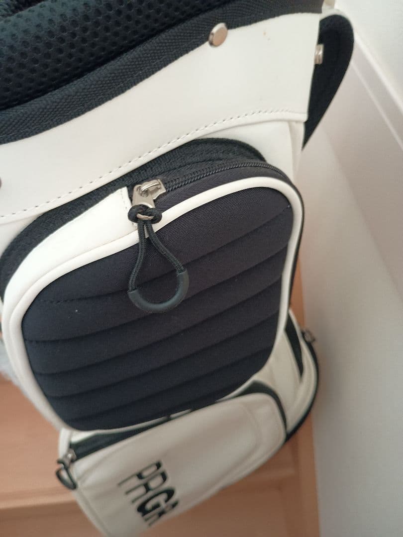 PRGR ホワイト キャディバッグ ヘッドカバー付き