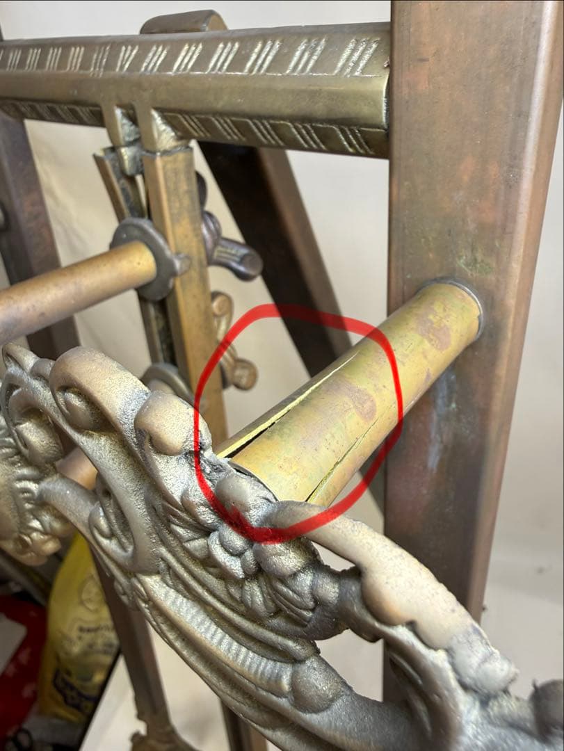 W 真鍮製 アンティーク調 大型イーゼル クラシック エレガント 高さ120㎝