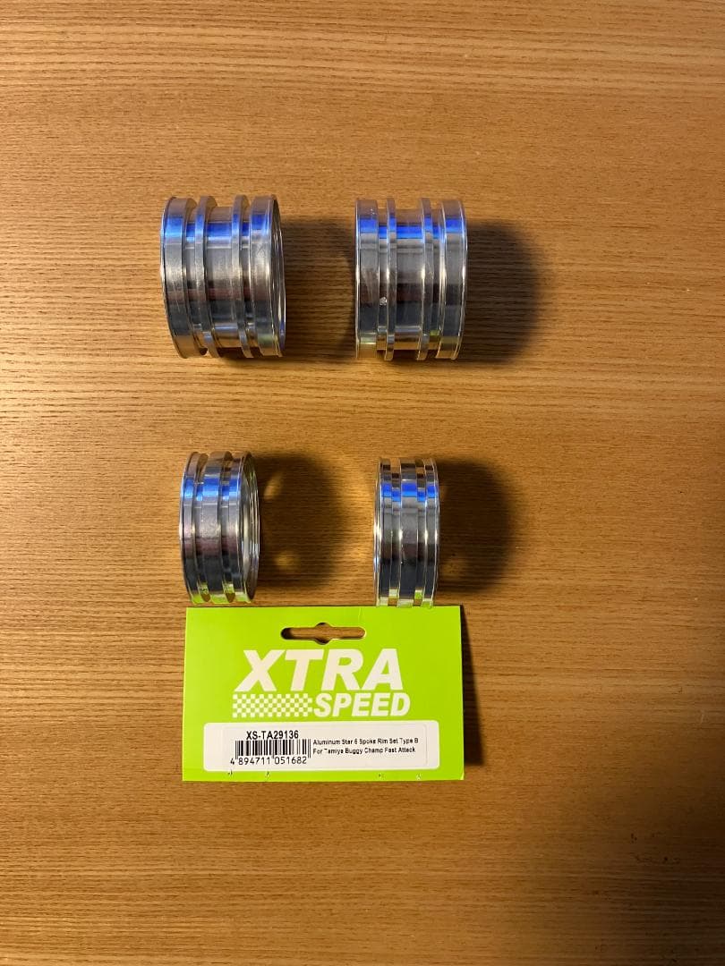 タミヤ　バギーチャンプ用Xtra speedアルミ5スポークホイール