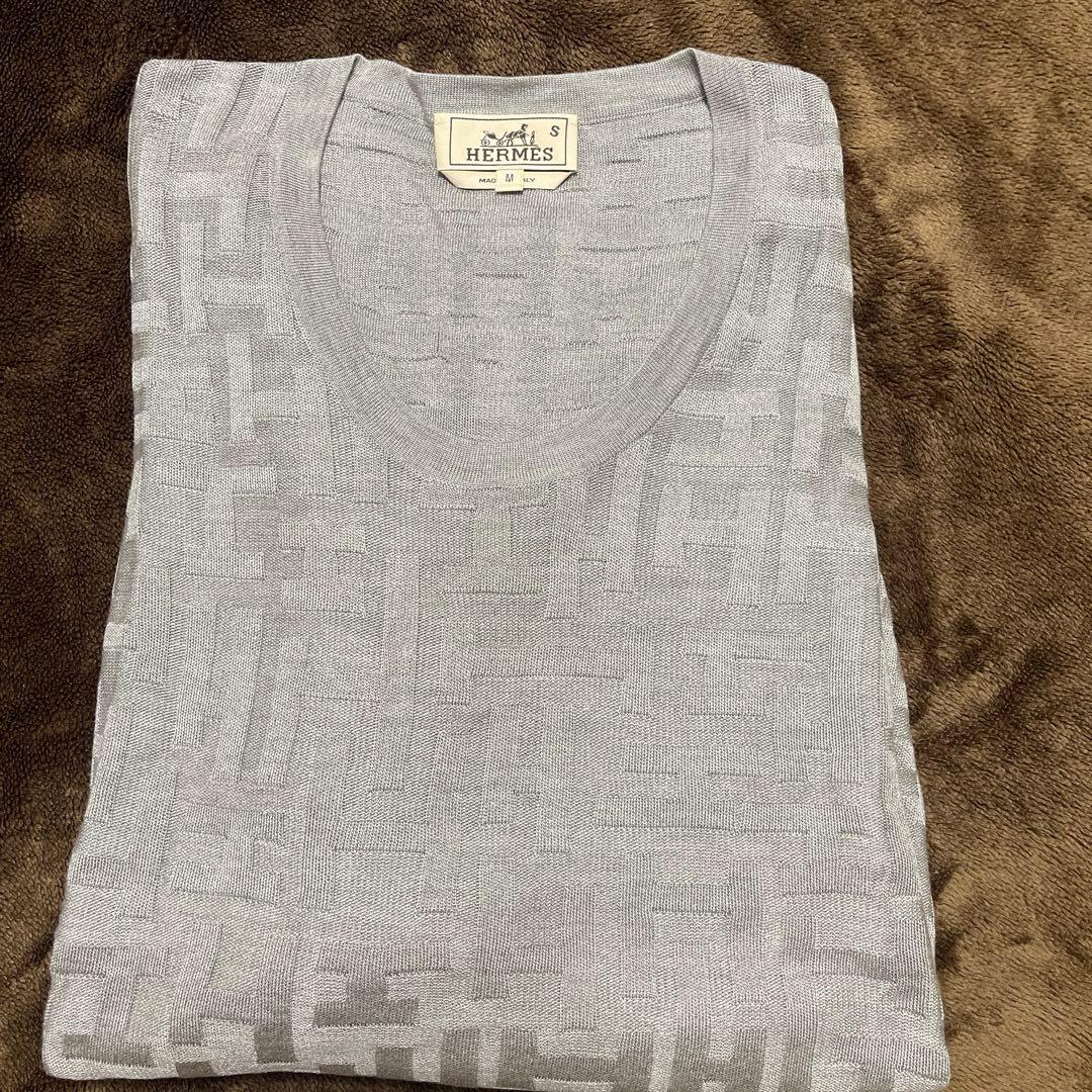 永　HERMES グレー Mニット・セーター