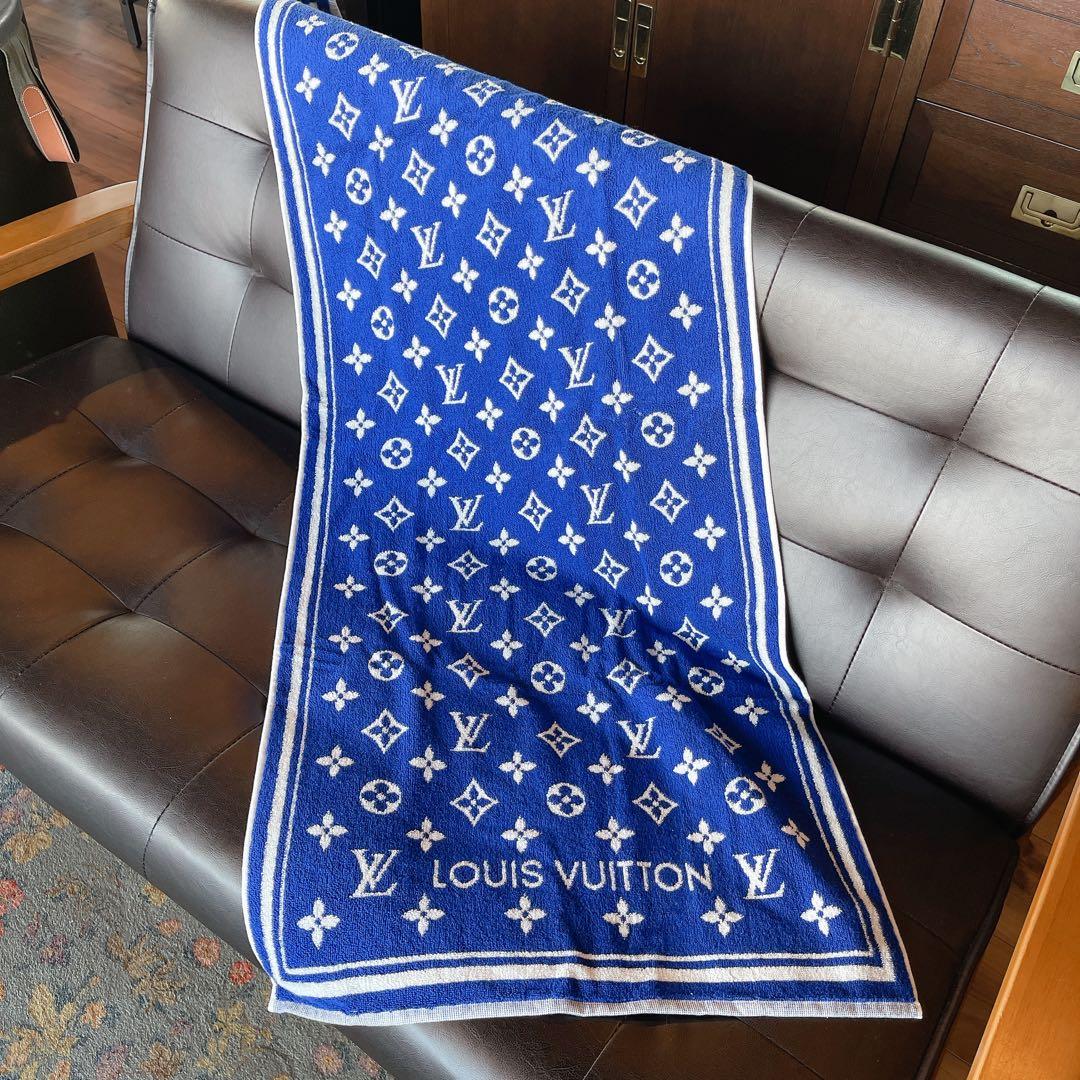ルイヴィトン セルヴィエットセットLVマッチモノグラム タオル 青