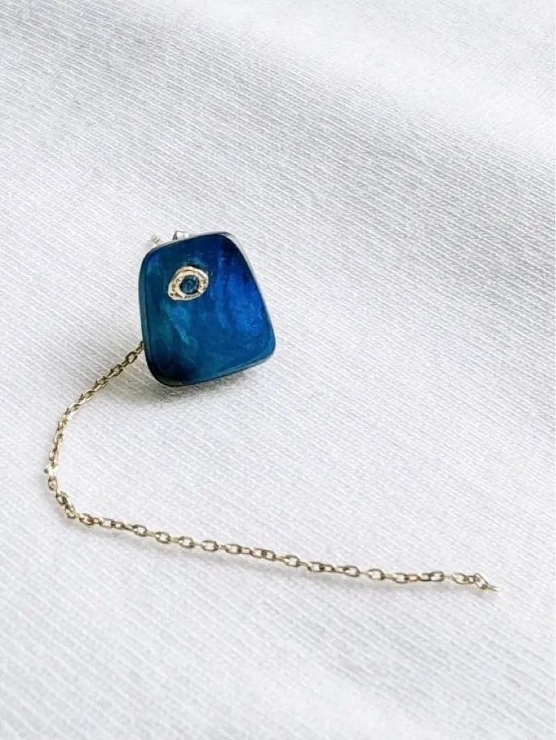 MONAKA jewellery フラットピアス　ボルダーオパール　片耳