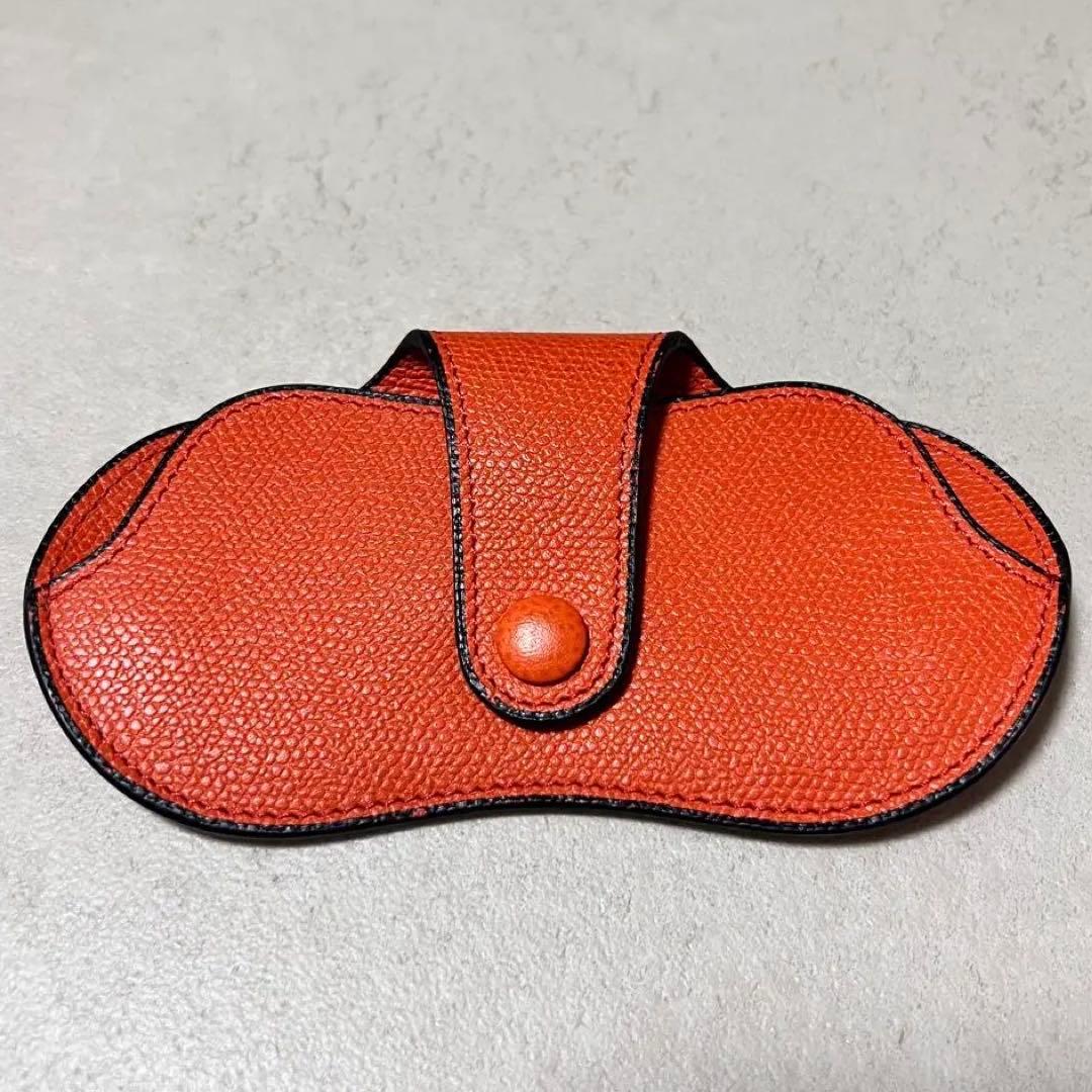 valextra メガネ・サングラスケース　オレンジ　箱付き