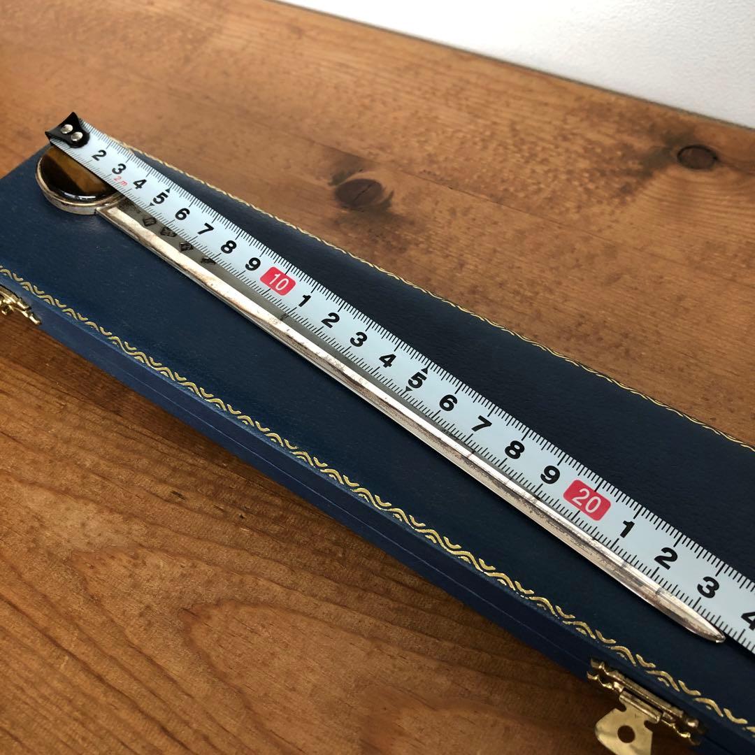 マッピン＆ウェッブ　純銀製ストーン付　ペーパーナイフ　レターオープナー　シルバー