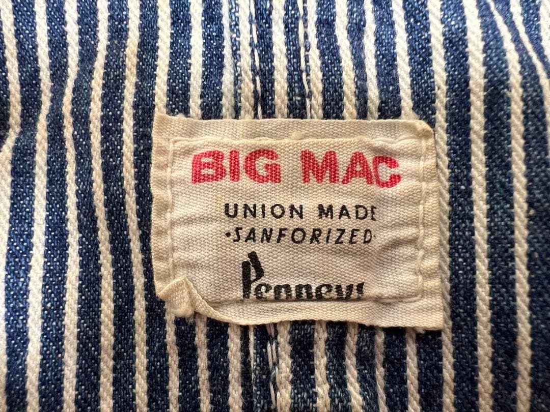 ビッグサイズ 60s BIGMAC オーバーオール ヒッコリー USA製 50s