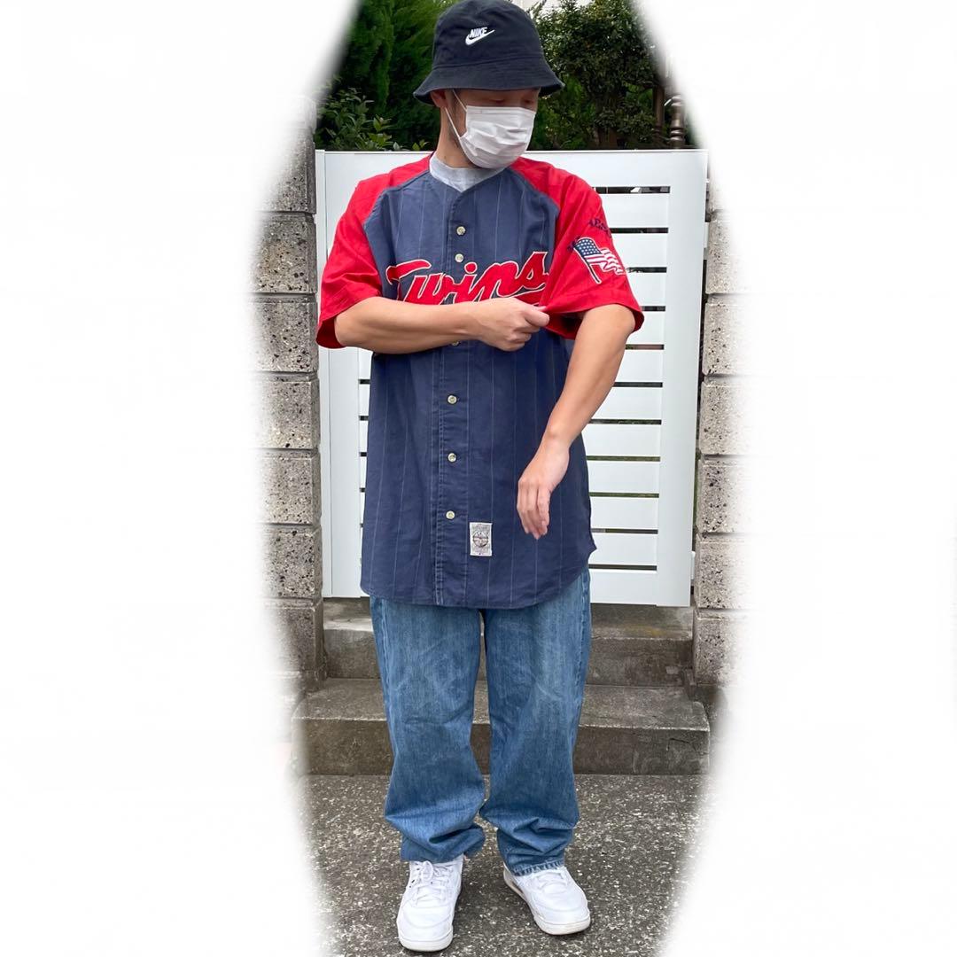 90's Minnesota Twins クーパーズタウン XL古着ゲームシャツ
