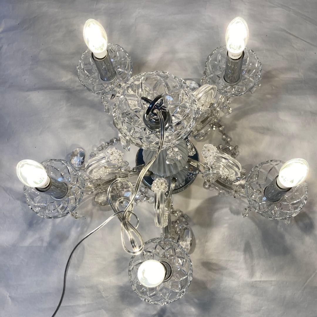 アートワークスタジオ シャンデリア 5灯 クリスタル 照明 リモコン付き