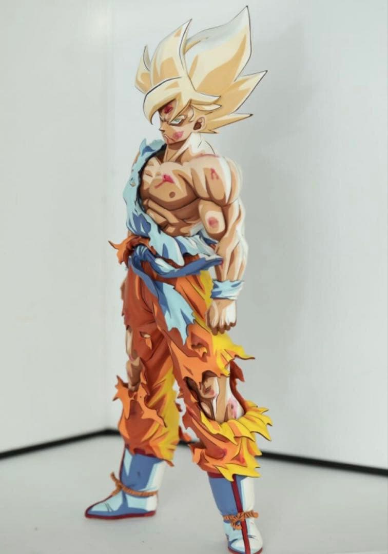 ドラゴンボールSMSP サイズ 伝説の超サイヤ人 孫悟空 リペイント 二次元彩色